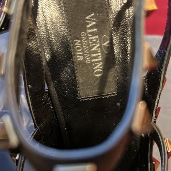 Valentino 4” matte black rock stud with ankle strap sz. 38. - Picture 6 of 9